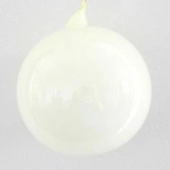 Winward Jim Marvin Ivory Bubblegum Glass Ornaments, Set Of 2, 120mm New!