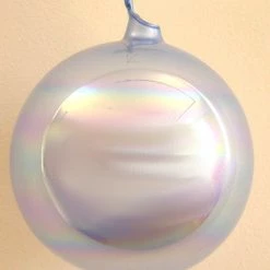 Winward Jim Marvin Periwinkle Ivory Pearl Glass Ball Ornaments Jim Marvin Ornaments