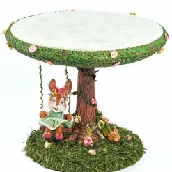 Katherine's Collection Swing Into Spring Cake Plate With Bunny New!