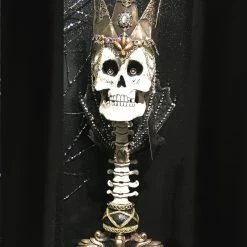 New! Katherine's Collection Skeleton King Candle Holder