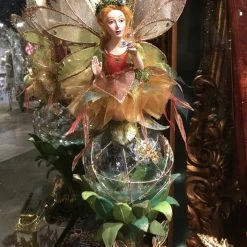 New! Katherine's Collection Fairy On Glass Orb