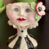 Teyros New! Lady Head Art Pottery Container, Scarlett 2 Teyros New! Lady Head Art Pottery Container, Scarlett