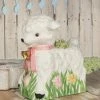 Bethany Lowe Retro Lamb Bucket, Paper Mache