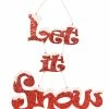 Bethany Lowe New! Let It Snow Glittered Tin Sign