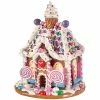 Raz Lighted Gingerbread House With Sweets New!