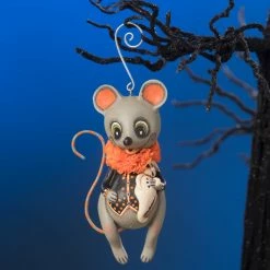 Bethany Lowe Marvin Mouse With Ghost Ornament New!