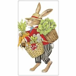 Mary Lake-Thompson Farmers' Market Rabbit Flour Sack Towel New!