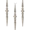 Bethany Lowe Large Mercury Glass Icicle Finial Ornaments - 13.5"
