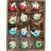 Bethany Lowe New! Merry & Bright Frosted Top Ball Ornaments