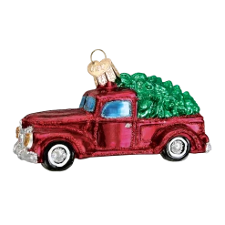 Old World Christmas Old Truck With Tree Ornament
