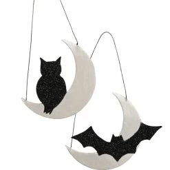Bethany Lowe Over The Moon Tin Ornaments