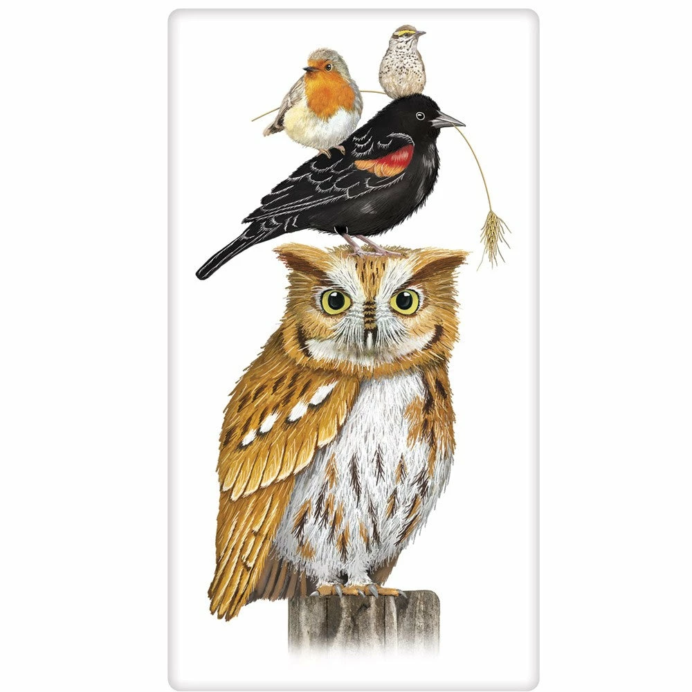 Mary Lake-Thompson New! Owl Bird Stack Towel 3 Mary Lake-Thompson New! Owl Bird Stack Towel