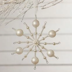 Bethany Lowe New! Pearl Starburst Ornament