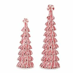 TheHolidayBarn.com New! Peppermint Ribbon Candy Trees