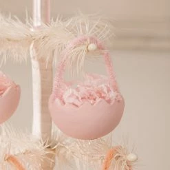 Bethany Lowe Pink Cracked Egg Ornament New!