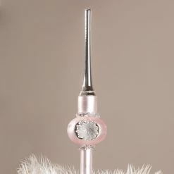 Bethany Lowe Pink Indent Tree Topper, Small