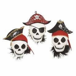 TheHolidayBarn.com Pirate Skull Ornaments