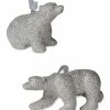 Bethany Lowe Platinum Glitter Polar Bear Ornaments