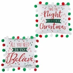 Raz Pom Pom Christmas Pillows