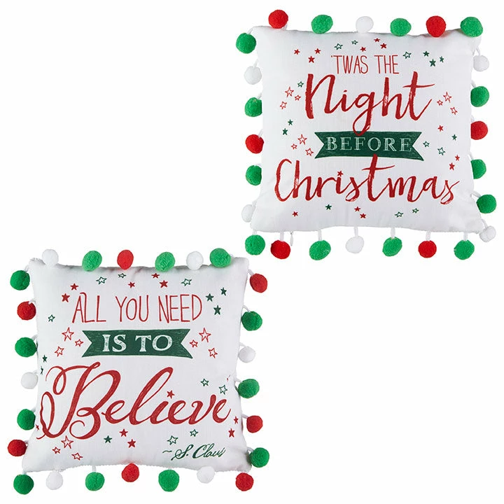 Raz Pom Pom Christmas Pillows 3 Raz Pom Pom Christmas Pillows