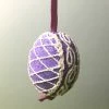 TheHolidayBarn.com New! Purple Sugar Lattice Egg Ornament