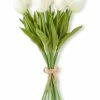 K&K Interiors New! Faux White Tulip Bunch