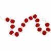 Raz New! Red & White Pom Pom Garland