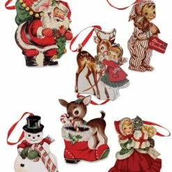 Bethany Lowe Retro Christmas Dummy Board Ornaments