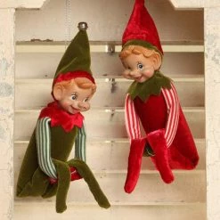 Bethany Lowe Retro Elf Ornaments