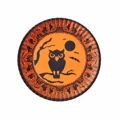 One Hundred 80 Degrees Halloween Owl Treat Plate, 16" New!