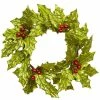 Raz Christmas Retro Holly Wreath