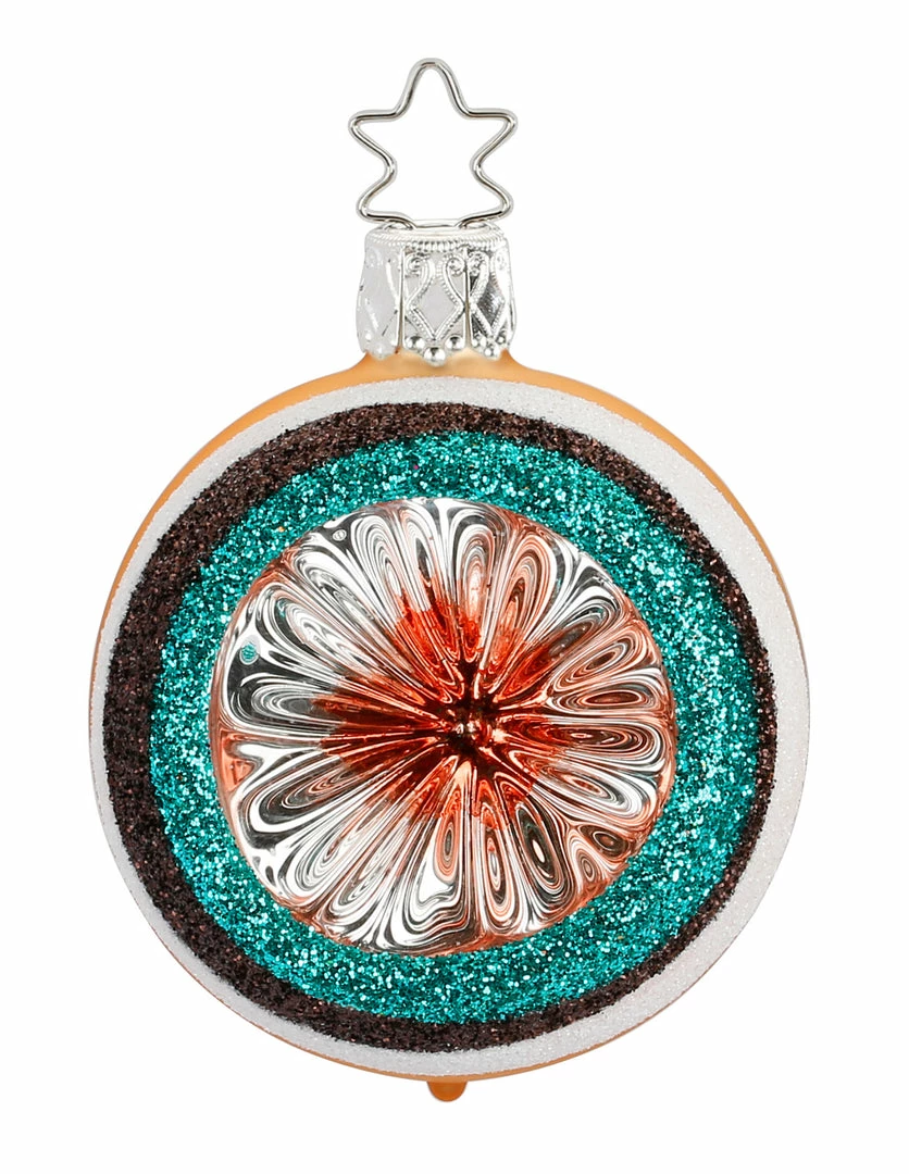 Inge Glass Christmas Retro Reflection Ball Ornament 3 Inge Glass Christmas Retro Reflection Ball Ornament