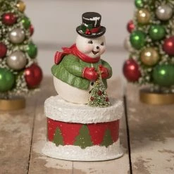 Bethany Lowe Retro Snowman On Box