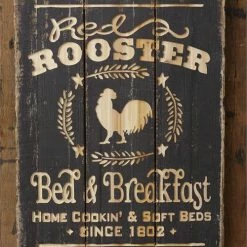 Audrey's Red Rooster Bed & Breakfast Sign, 30" 7 Audrey's Red Rooster Bed & Breakfast Sign, 30