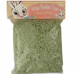 Bethany Lowe Green Shredded Tissue Paper Easter Grass