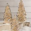Bethany Lowe New! Silver & Gold Bottle Brush Trees