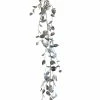 TheHolidayBarn.com Shining Silver Ivy Garland New!