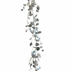 TheHolidayBarn.com Shining Silver Ivy Garland New!