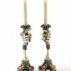 New! Katherine's Collection Skeleton Hand Candlestick Holders