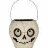 Bethany Lowe Skull Bucket, Paper Mache