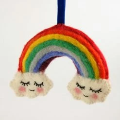 Cody Foster Christmas Happy Days Felt Rainbow Ornament