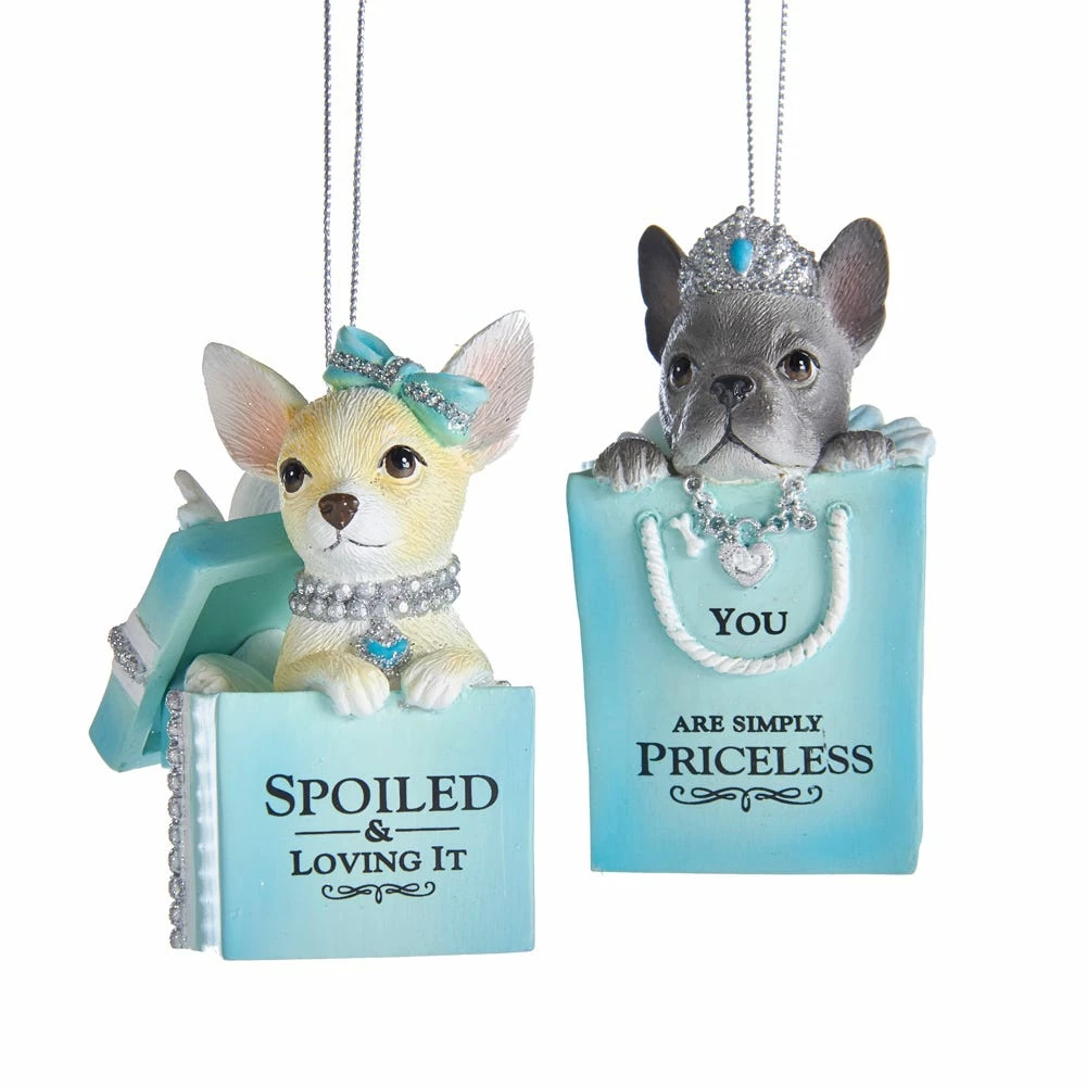 Kurt Adler New! Puppy Princess Ornaments 3 Kurt Adler New! Puppy Princess Ornaments