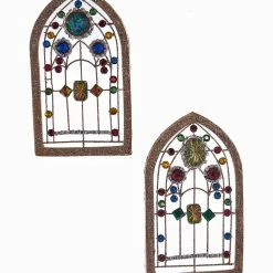 TheHolidayBarn.com Christmas Stained Glass Church Window Ornaments