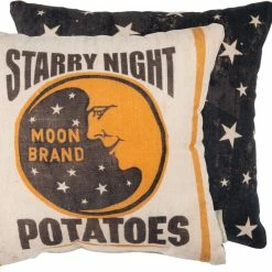 Primitives By Kathy Starry Night Moon Pillow
