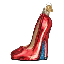 Old World Christmas Red Spike Heels Ornament