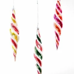 Katherine's Collection Sweet Spiral Ribbon Candy Icicle Ornaments