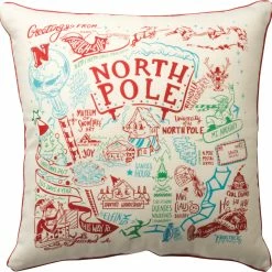Primitives By Kathy This Way To The North Pole Pillow New!