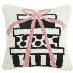 TheHolidayBarn.com Tiffany's Gifts Hooked Pillow Christmas