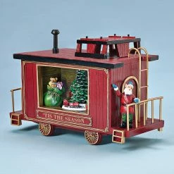 The Holiday Barn Christmas Music Boxes Caboose Christmas Music Box