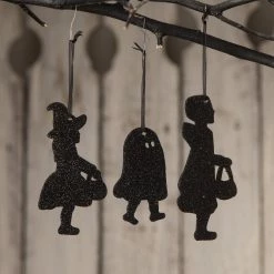 Bethany Lowe Trick-or-Treater Silhouette Ornaments